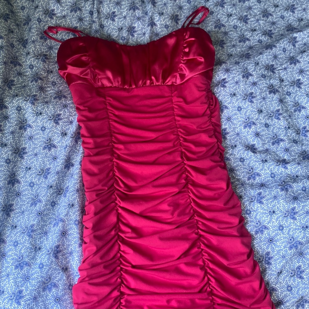 Hot pink party dress